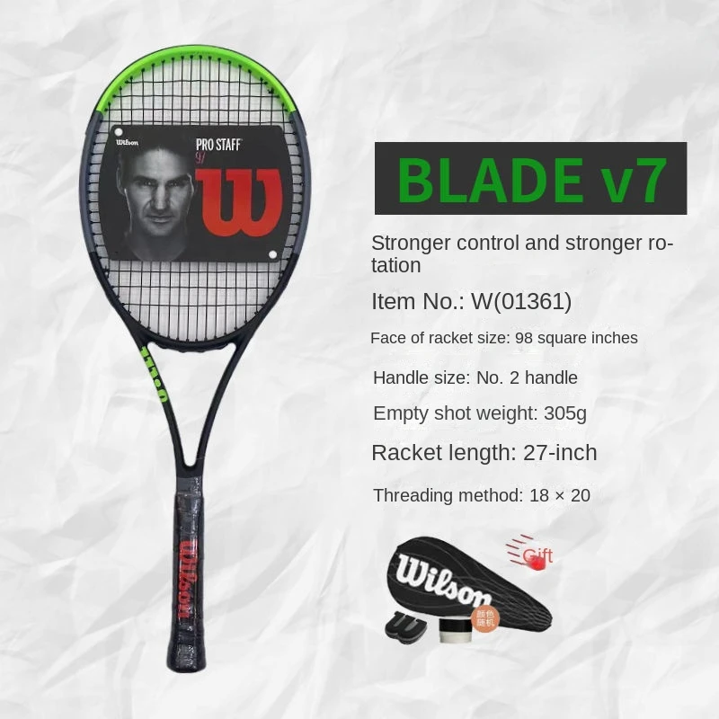 

Tennis racket blade98 V7 tennis racket all-carbon beginner and male student single training suit