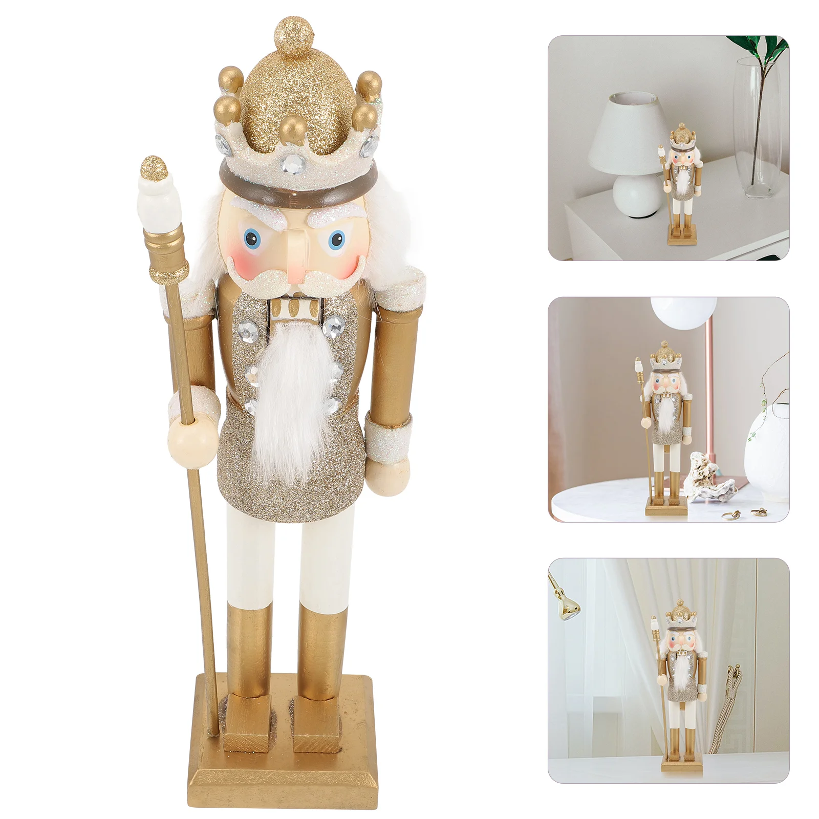 

Nutcracker Christmas Wooden Decor Nutcrackers Figures Soldier Desktop Wood Ornamentspuppet Decorations Wedding Ornament Tree
