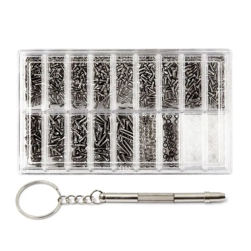 

Promotion! 1Set Micro-Screws Tool Set For Eyeglass Sunglass Spectacles Watch Screws Mini Screws Nail Nut Assortment Kit Repair T