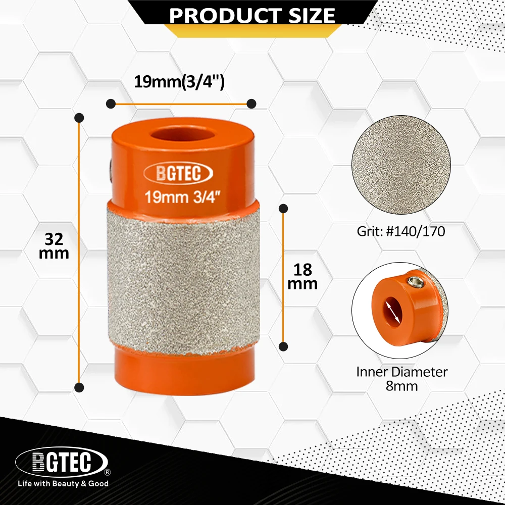 

BGTEC алмазные шлифовальные головки для стекла 1 шт.