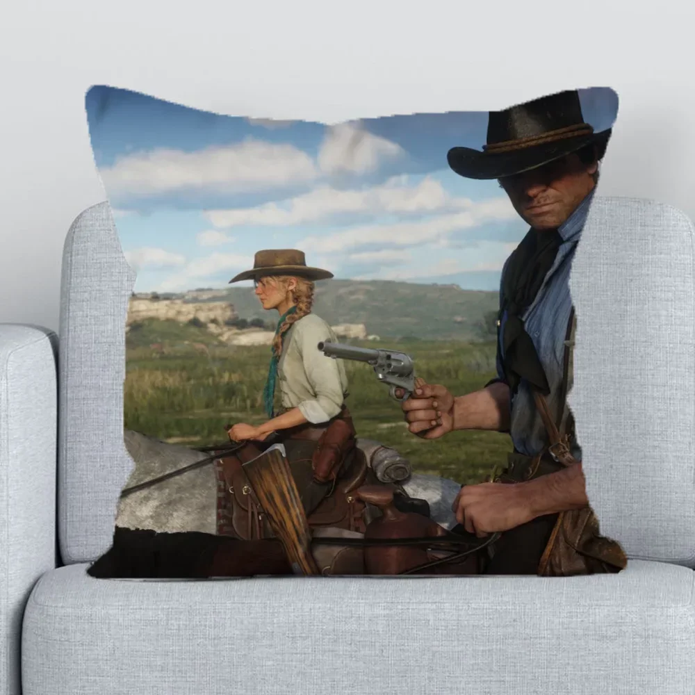 Чехол для подушки R-Red Dead выкупориватель наволочки 45x4 5 короткая плюшевая