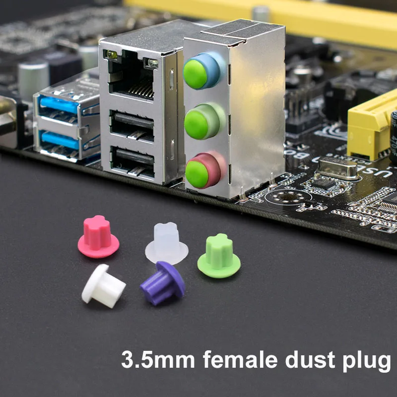

10Pcs 3.5mm Audio Interface Silicone Earphone Dust Plug Computer Dust proof Waterproof Headphone Jack Cover