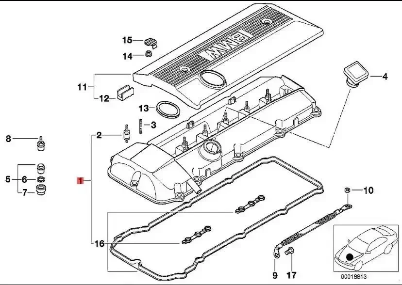 Новинка! 11121432928 11121748630 для BMW E46 E39 E38 X5 E53 Z3 E36 двигатель M54 / M52 крышка клапана головки