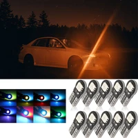 10pcs w5w t10 led rgb bulbs canbus led car interior map dome parking car signal lamp 194 168 reading wedge clearance lights
