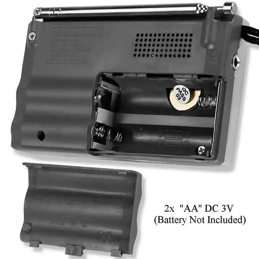 Портативное карманное радио FM/AM Band 3 5 мм AUX Mini Jack BC-R21 Silver |