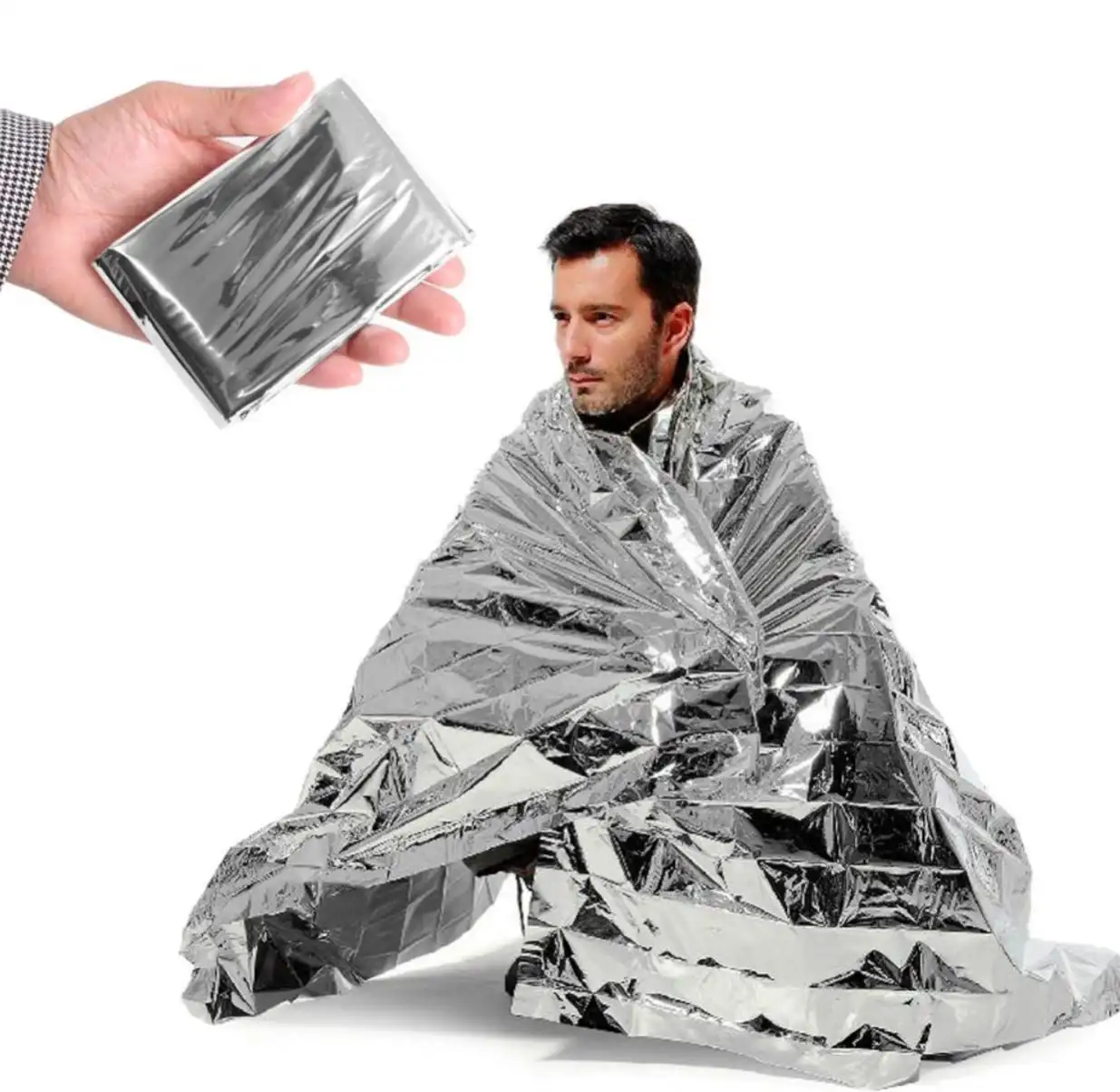 

8 Pack - Emergency Solar Blanket Survival Safety Insulating Mylar Thermal Heat