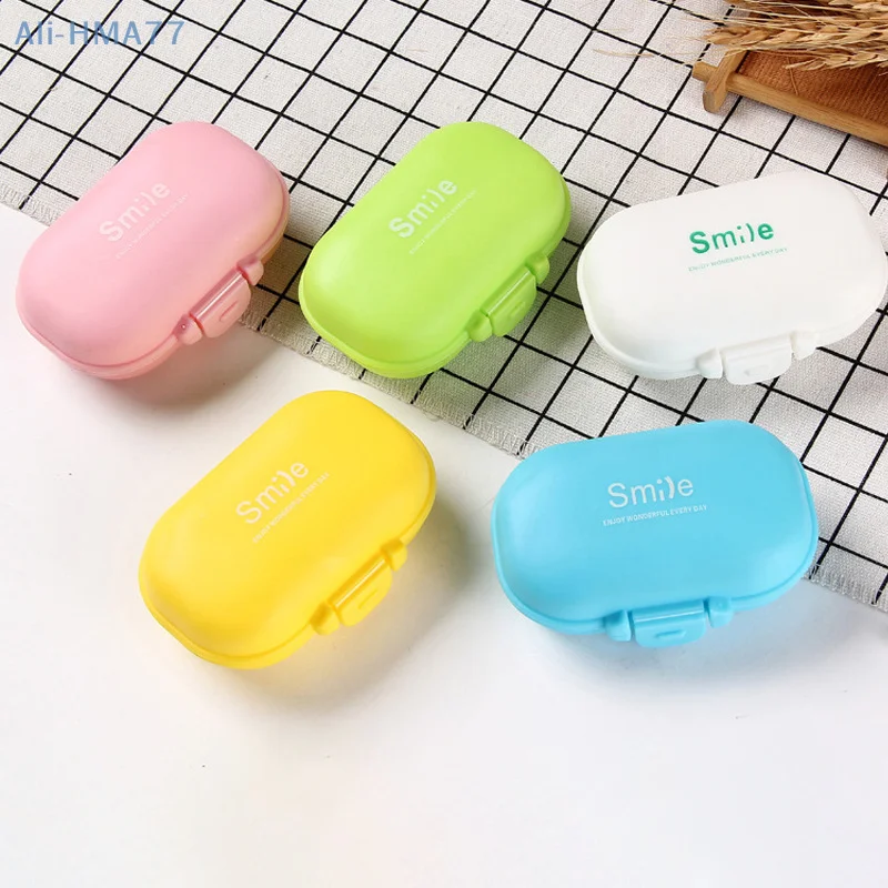 

At A Glance Portable 4-cell Sealed Medicine Box Moisture-proof One Week Pill Box Packaging and Storage Box Medication Is Clear