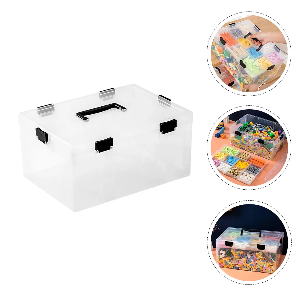 

Building Blocks Storage Box Handheld Storage Case Multi-function Plastic Case