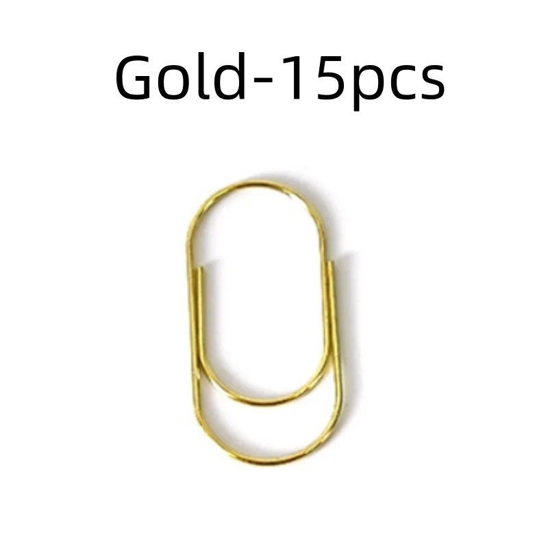 

Металлические скрепки для бумаг 50x25 мм, 4 цвета, 15 шт