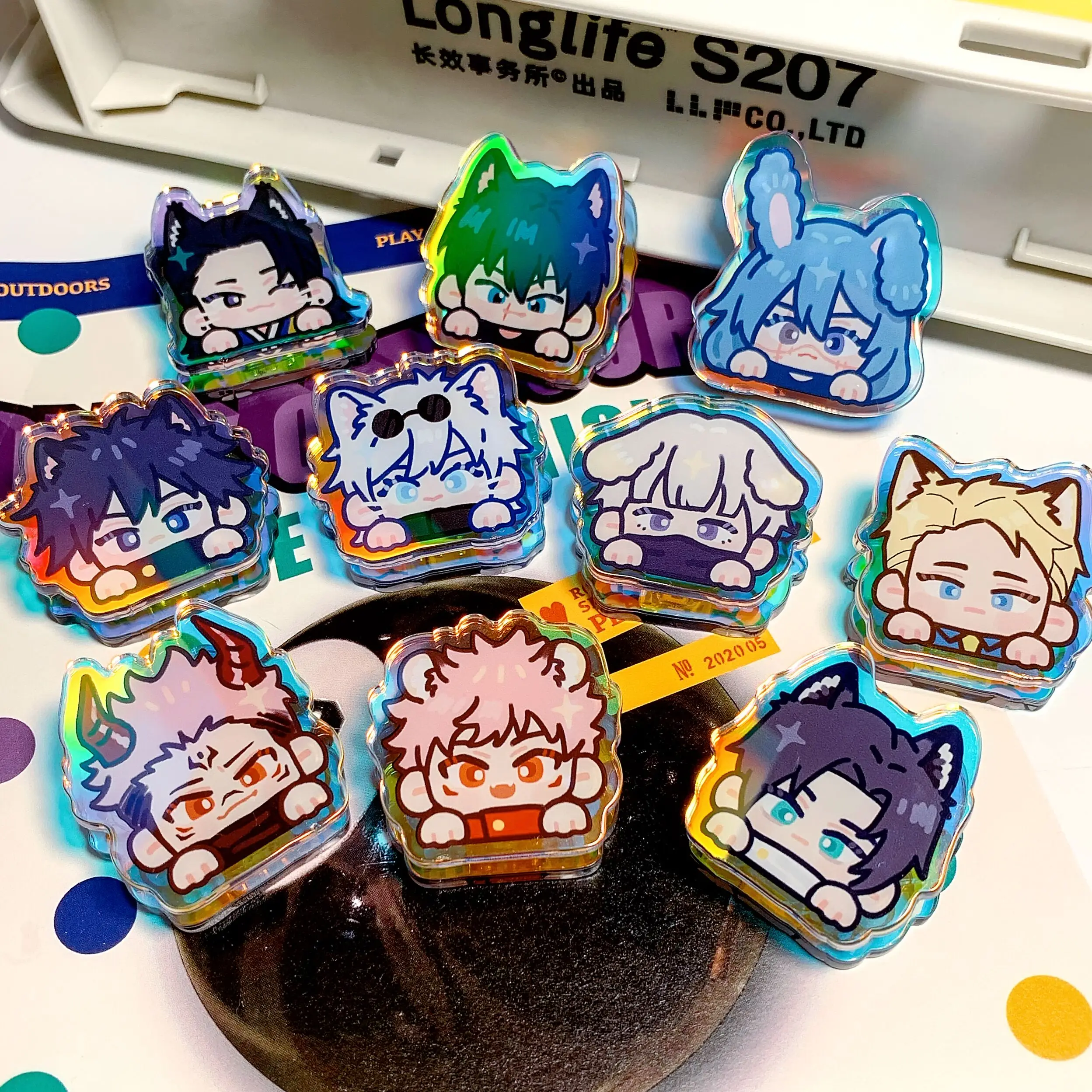 

Аниме юютсу Kaisen Okkotsu Yuta Gojo Satoru Inumaki Toge мультяшный полипропиленовый зажим канцелярские принадлежности креативный напильник маленький зажим ...