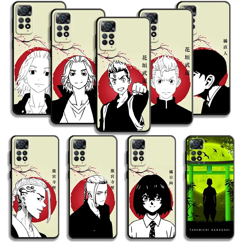 

Case For Xiaomi Redmi Note 11T 11S 11 10 8 Pro 9 9S 9T 8T for Mi 10 8 9A 9C 10C 12C K60 Tokyo Revengers Mikey Hanagaki Draken