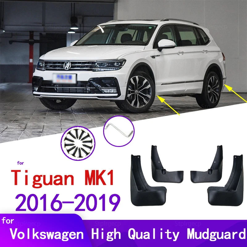 

Брызговики для Volkswagen VW Tiguan MK1 AD1 5N 2016-2019, брызговики, передние и задние брызговики, крыло