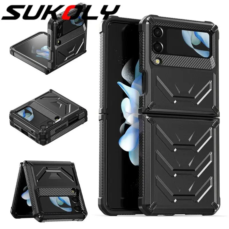 

Чехол для Samsung Galaxy Z Flip 4, флип-чехол для телефона с 3 ребрами, однотонный складной чехол для Samsung Z Flip4 Flip3, чехол для объектива