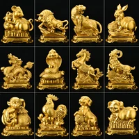 all bronze zodiac ornaments rat ox tiger rabbit dragon snake horse sheep monkey chicken dog pig handicrafts ornaments decoracion