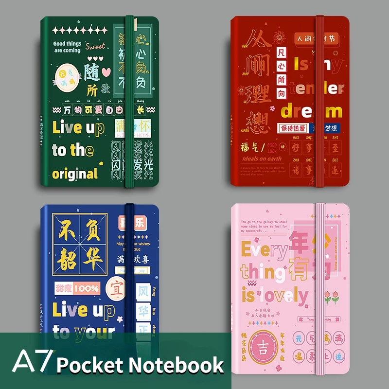 

New A7 Hardcover Pocket Notebook New Creative Simple Notepad 11x7.5cm Literary Student Handbook Student Notebooks