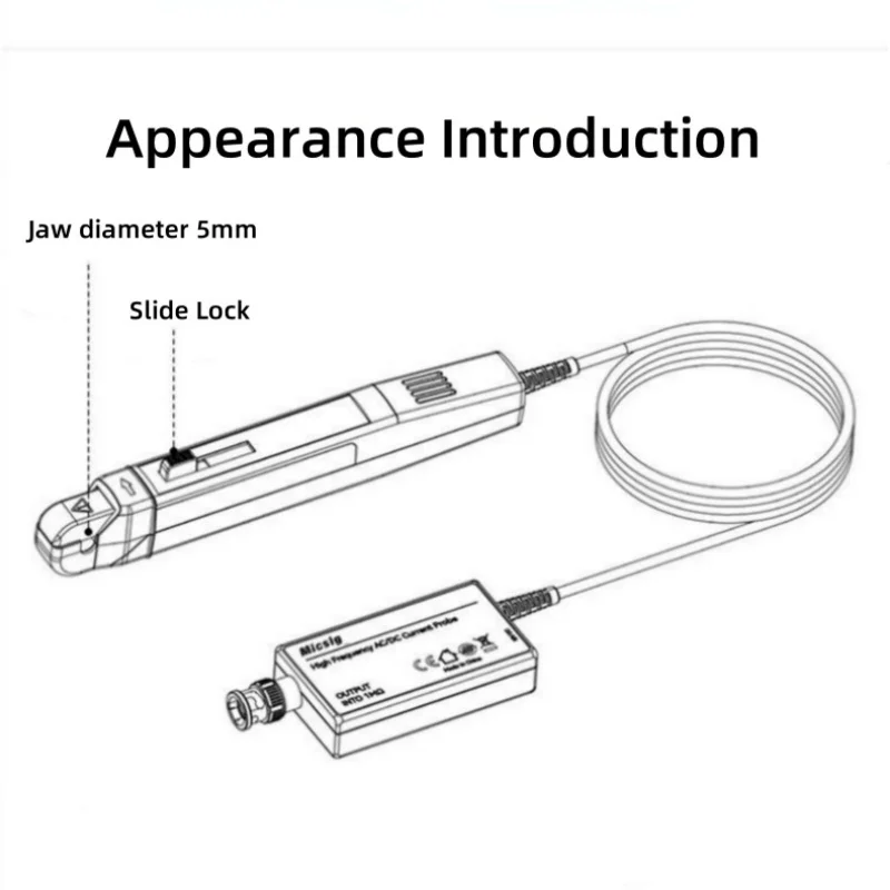 Фото Micsig CP1003B CP503B Высокочастотные зонды переменного/постоянного тока, полоса пропускания: DC ~ 50 МГц / 100 МГц 6A/30A Детали высокоточных осциллографов №3