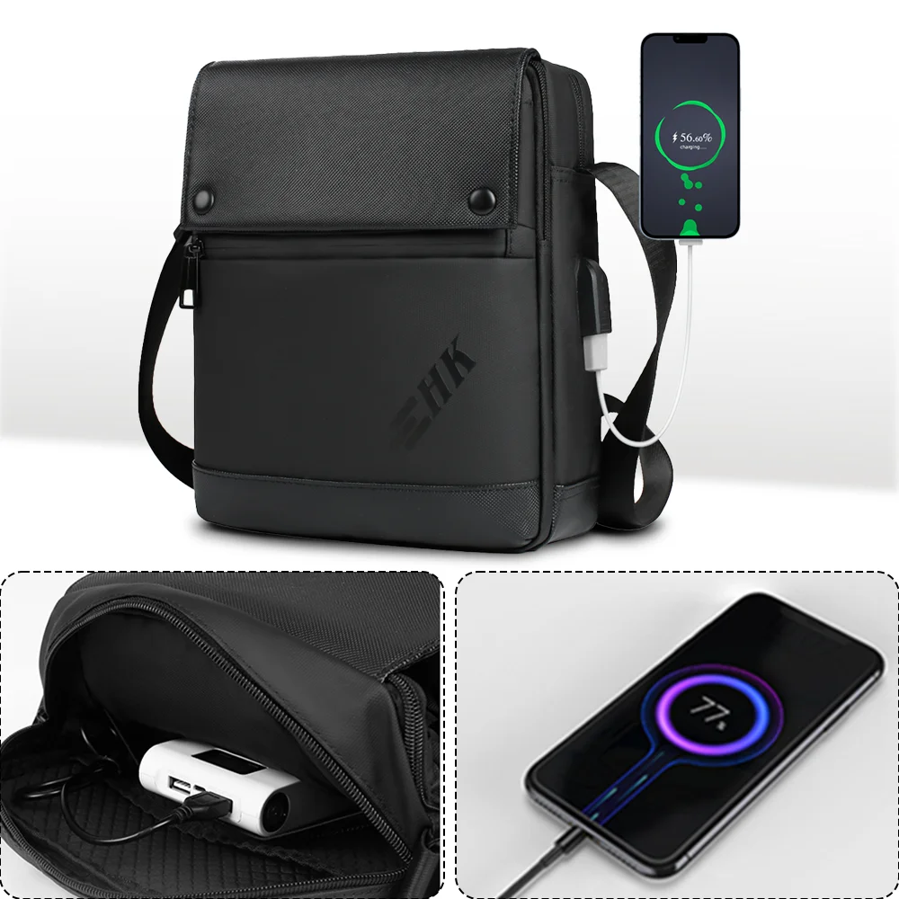 Heroic Knight Men's Bag Multifunctional Shoulder Bag For Husband Fashionable Waterproof Crossbody Bag For Men With Kettle Pocket