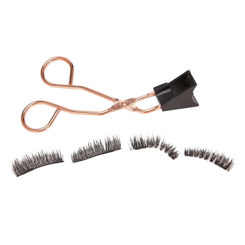 

2 Pair Magnetic Eyelashes Clips Set 3D Mink Eyelash Extension No Glue Need Easy Apply Eyelashes Handmade Reusable Lashes