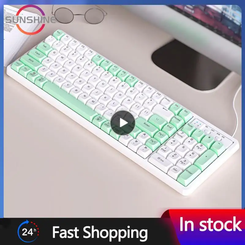 

Hot Swap Keyboard Gaming Keyboard 102 Keys Hot Plug Mechanical Keyboard Waterproof Ergonomics Keyboard Wired