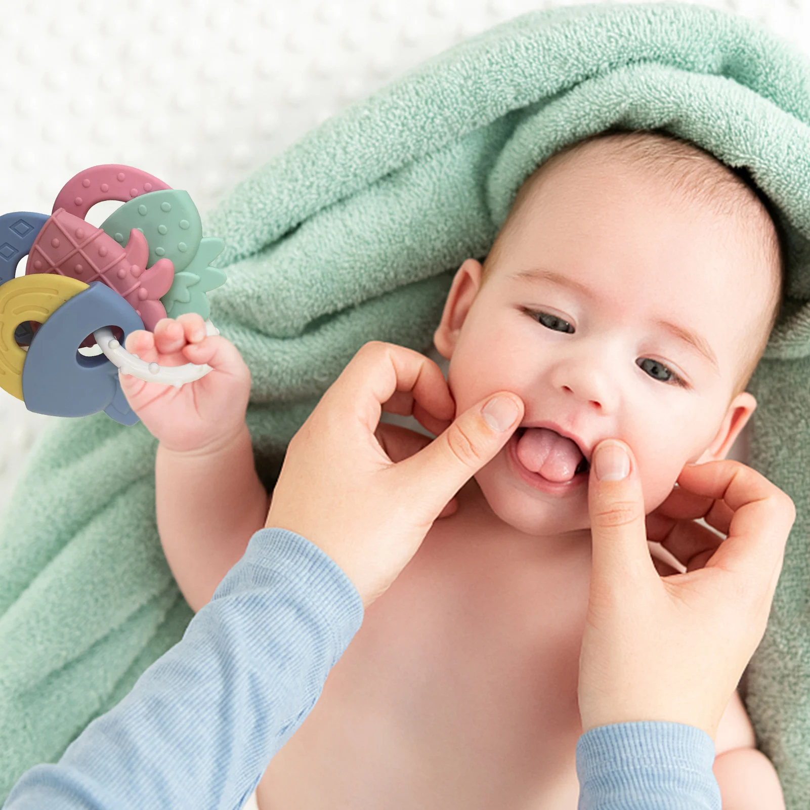 

Baby Teething Toys Fruit Teething Toys For Babies Silicone Teething Toys Chew Toys For Babies 3-24 Months Newborn Infant Molar