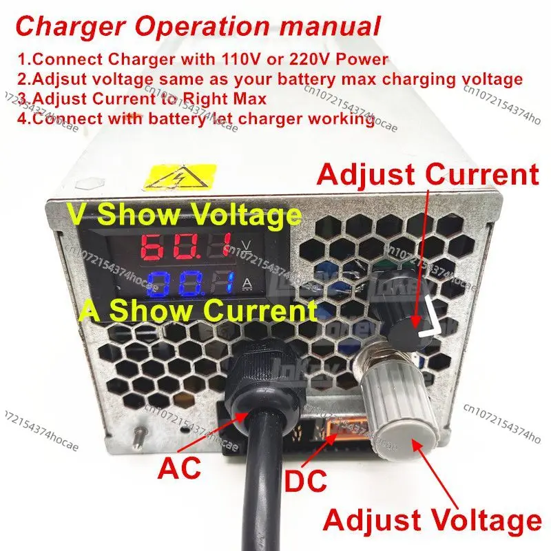 12V 24V 36V 48V 60V 72V 84V 96V 100.8V 135V 10A 20A 30A 50A adjust charger lipo lifepo4 lead acid battery adjustable carregador