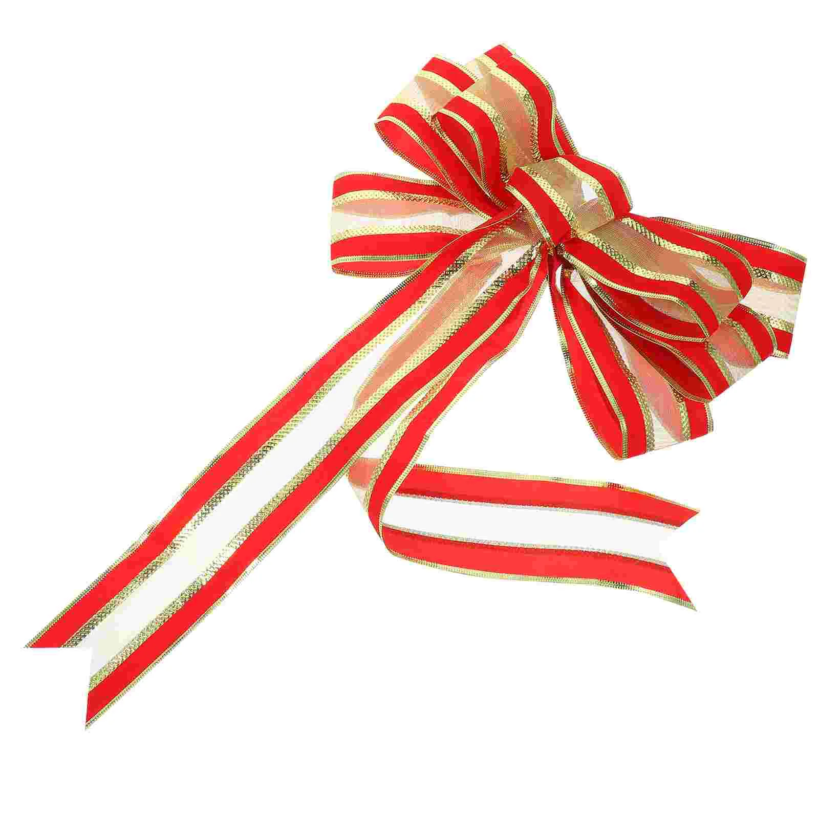 

Bow Pendant Decorations Christmas Tree Topper Ornament Decorate Golden Ornaments Xmas Cloth Wreath