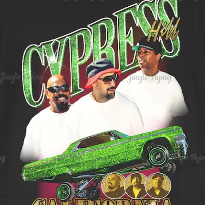Классическая футболка унисекс 70-х годов Cypress Hill Latino Rap Hip Hop Rapper B-Real Sen Dog Eric Bobo 1990-х