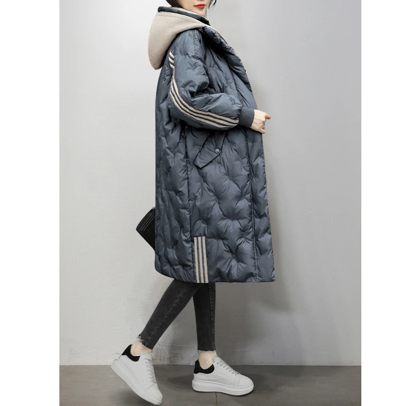 Women Long Hooded Down Jacket Women's Winter Clothing Parka Warmth Free Shipping White Duck Down Jacket Snow Clothing Korean New