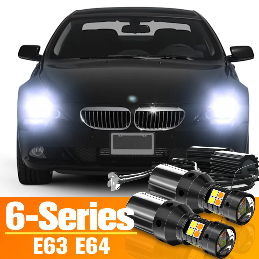 

2pcs Dual Mode LED Turn Signal+Daytime Running Light DRL Accessories For BMW 6-Series E63 E64 2004 2005 2006 2007 2007 2008 2009