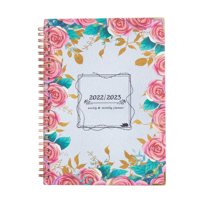 

Monthly Planner Notebook Separator A5 Coil Flowers Diary Creative Simple Student Stationery School Gifts Organizer