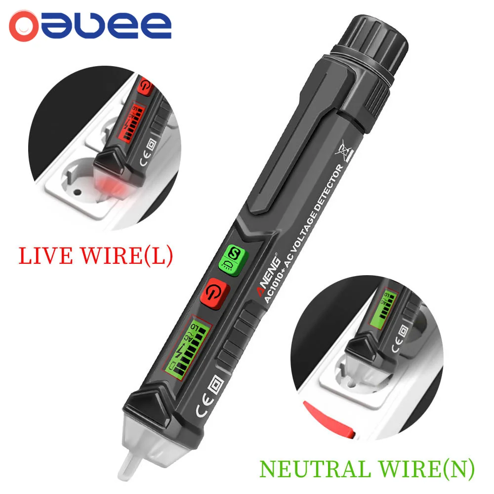 

Oauee AC1010 Intelligent Non-contact Pen Multimeter Alarm AC Voltage Tester Detector Meter Current Electric Sensor Test Pencil