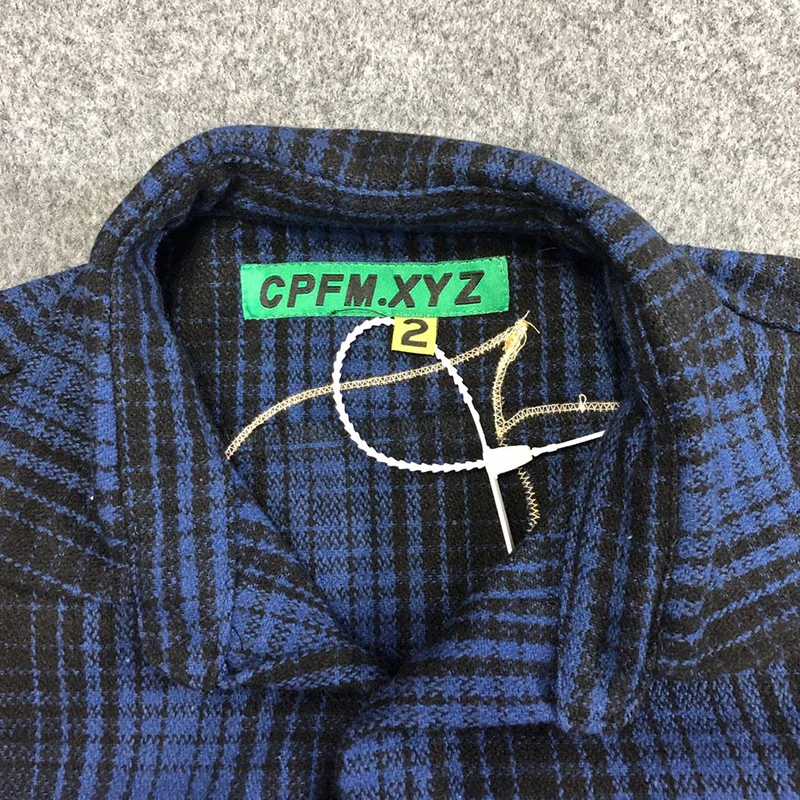 CPFM.XYZ W.W.C.D.2022 осенне-зимняя новая клетчатая рубашка Kanye Хай-стрит для мужчин и
