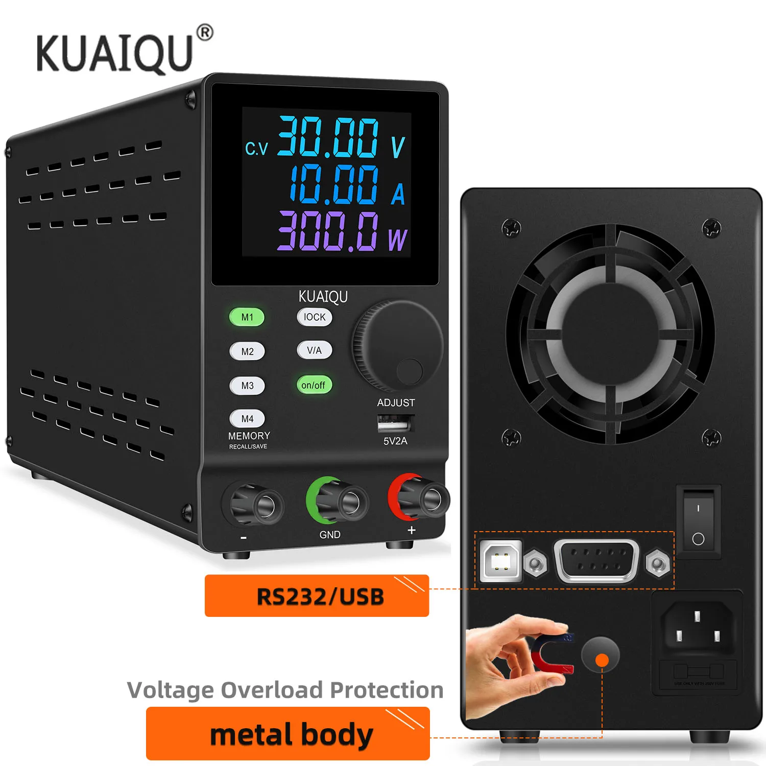 

USB Lab Programmable Laboratory Power Supply 30V 10A DC Power Supply Adjustable Voltage Regulator Automated For Phone Repair