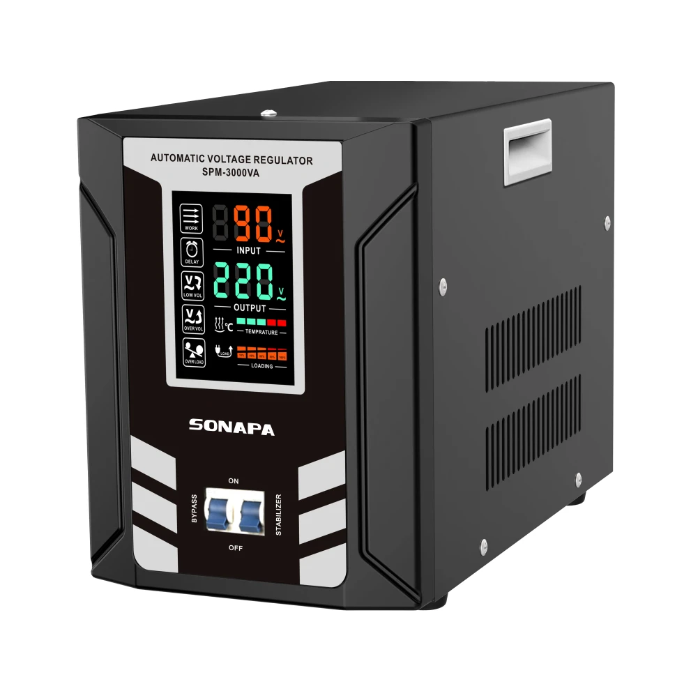 

SPM-3KVA input voltage 100-260V output voltage 220V Desktop type single phase stabilizer/regulator