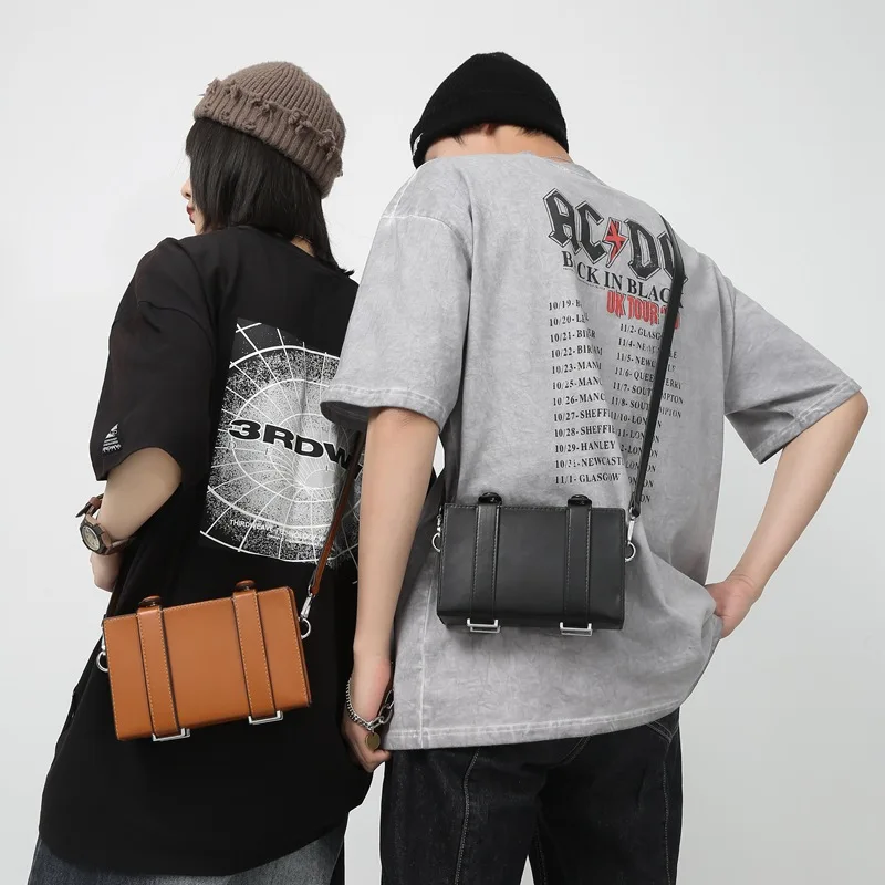 

2022 Hong Kong Style Couple mini bags Leather Hasp Mini cross bag Fashion small women's bag Brand New Woman wallets and handbags