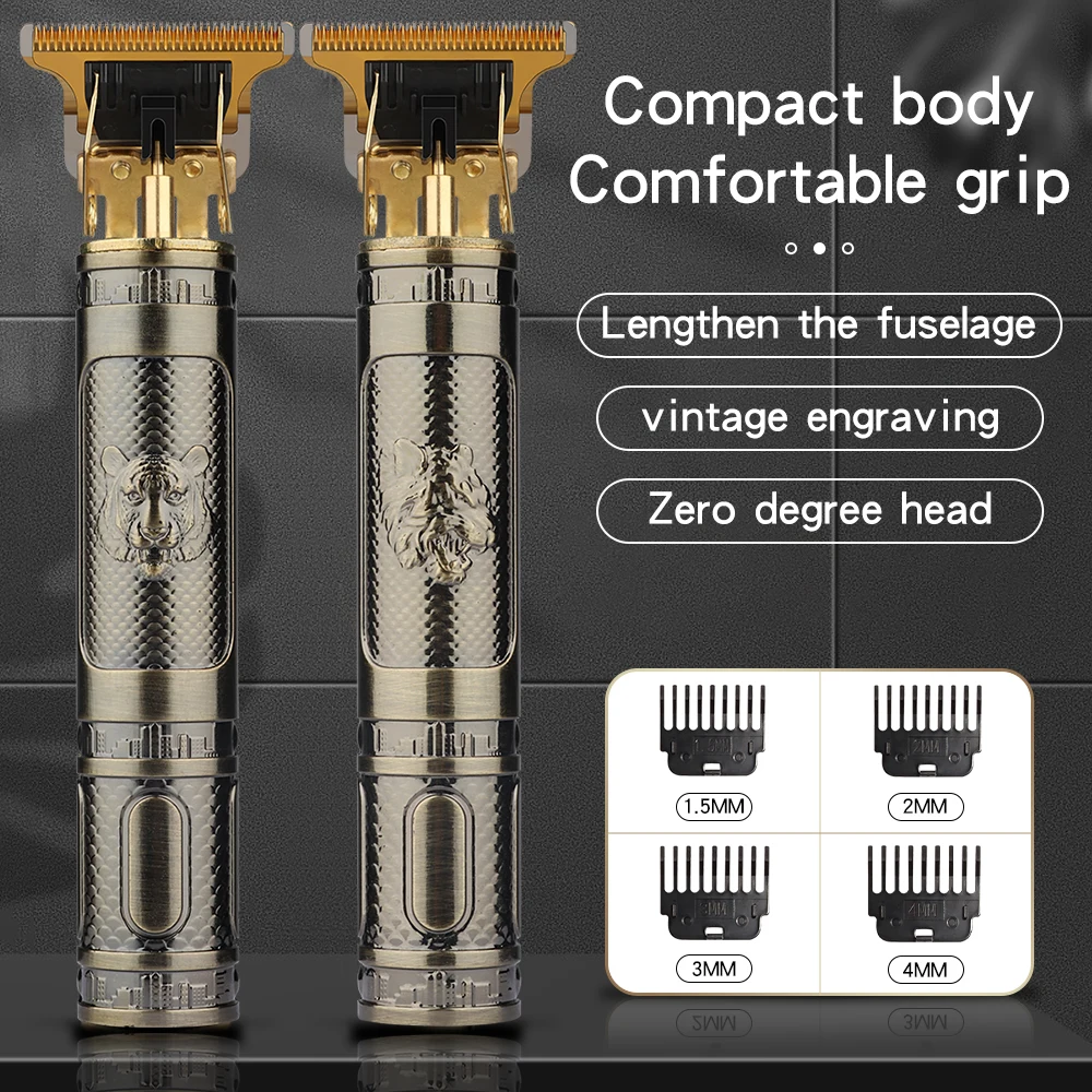 

триммер для мужчин Электрическая машинка для стрижки волос T9, профессиональный бритвенный триммер с зарядкой от USB, набор инструментов для бороды