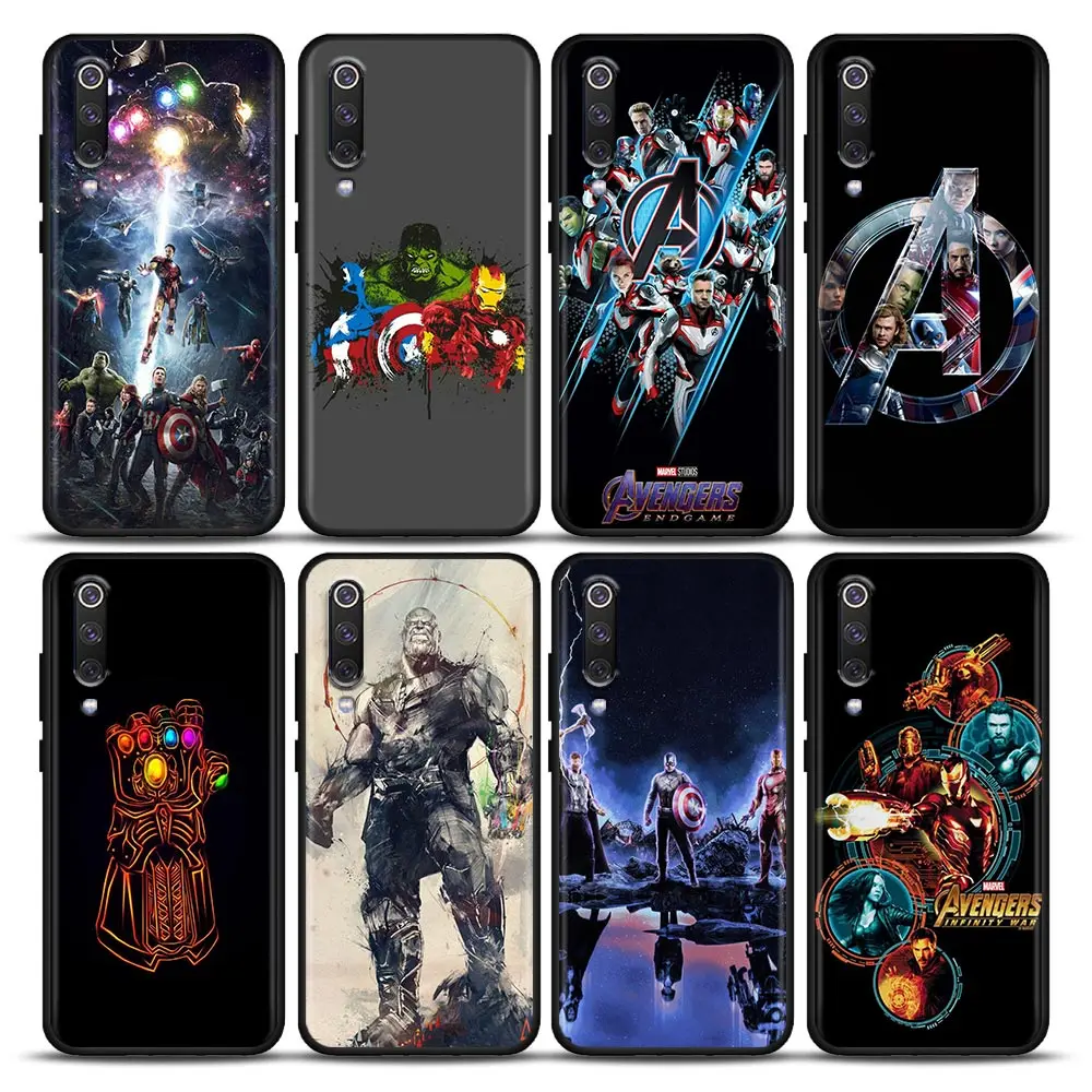 

Phone Case for Xiaomi Mi 9 9T SE Mi 10T 10S Mi A2 Lite CC9 Note 10 Pro 5G Soft Case Cover Marvel Avengers Anime