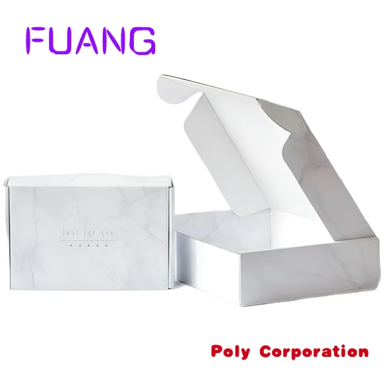 Free Design White Mailer Boxes wholesale portable printed corrugated mailer box  packaging paper bpacking box for small business
