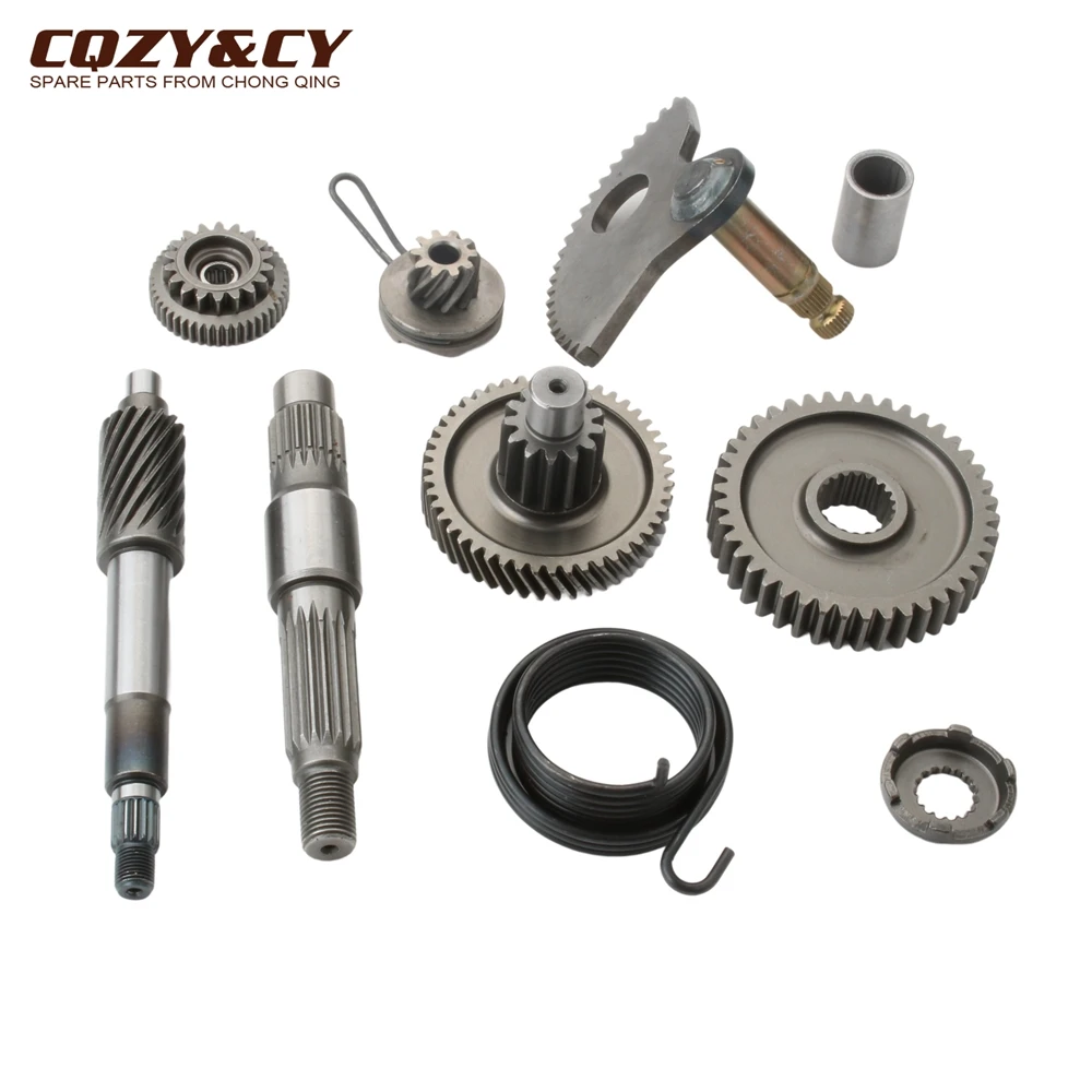

Scooter Drive Gear & Shaft Kit For MBK YN100 YQ100 Nitro 100 Ovetto100 Booster 100cc 2-Stroke 4VP