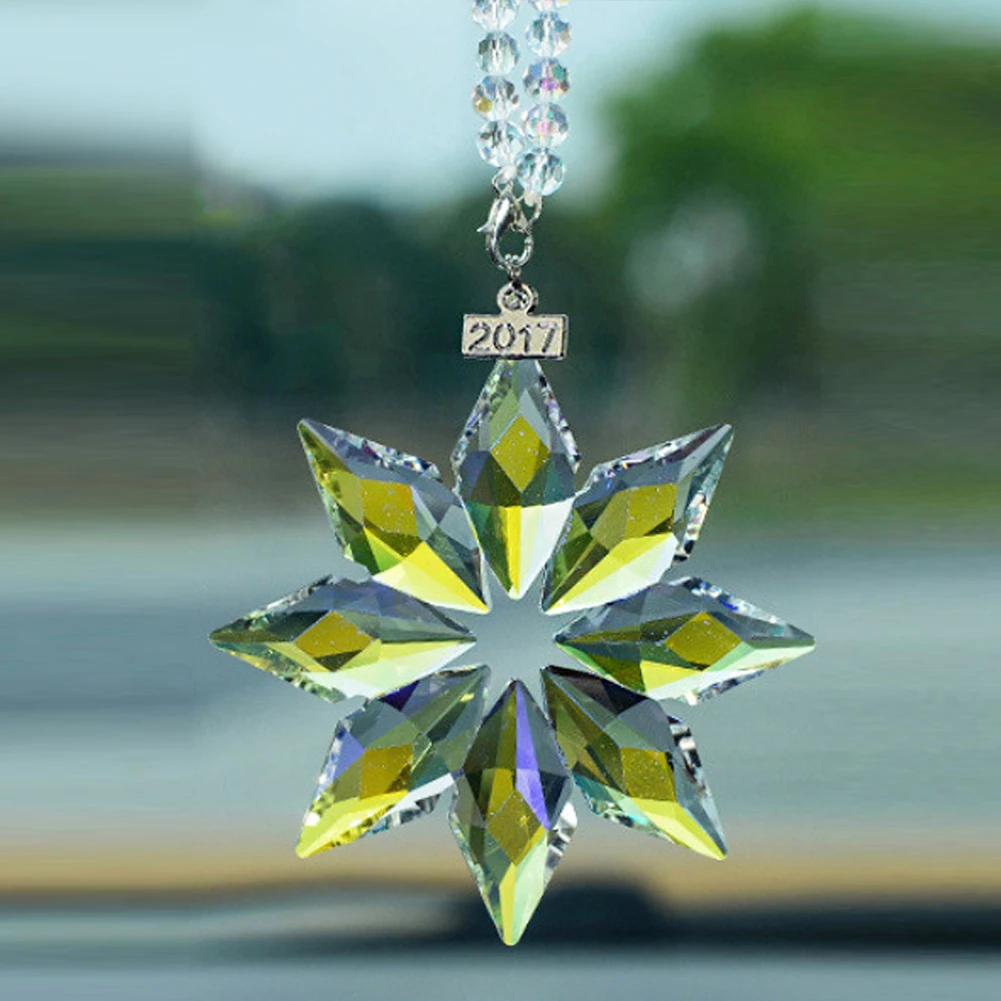 Автомобильная подвеска прозрачная Хрустальная декорация в виде снежинок