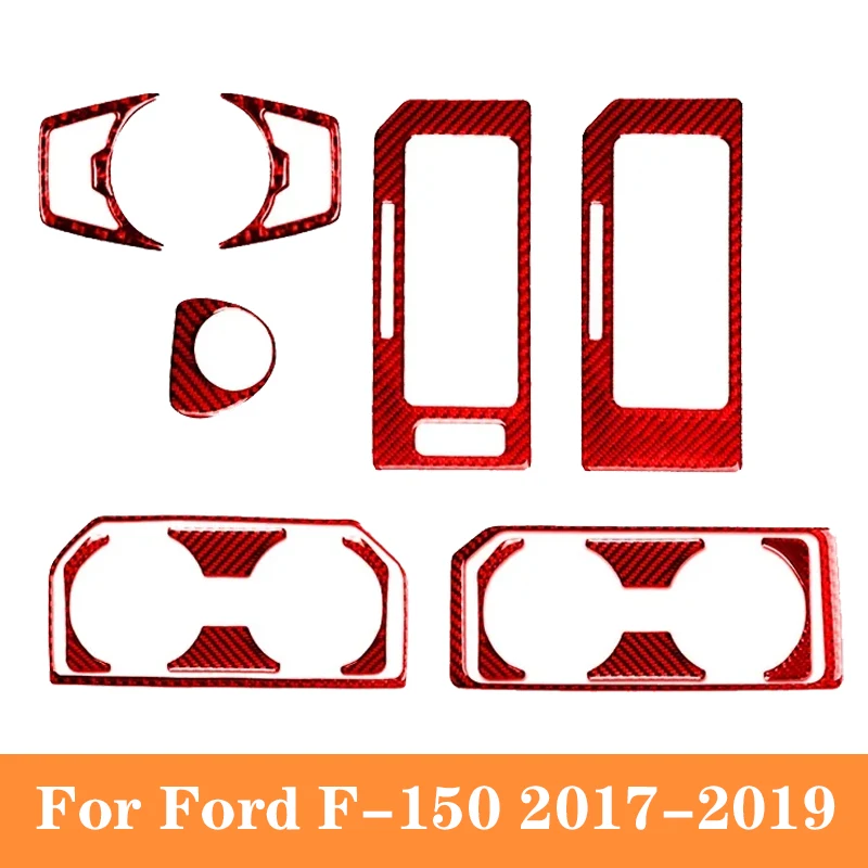 Красные наклейки из углеродного волокна для Ford F-150 F150 2017 2018 2019 автомобильные