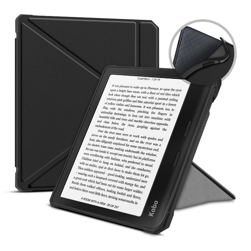 

Origami Case for 2021 Kobo Libra 2 Smart Stand Cover for Kobo Libra Edition 2 7'' Inch E-reader N418 Auto Sleep / Wake