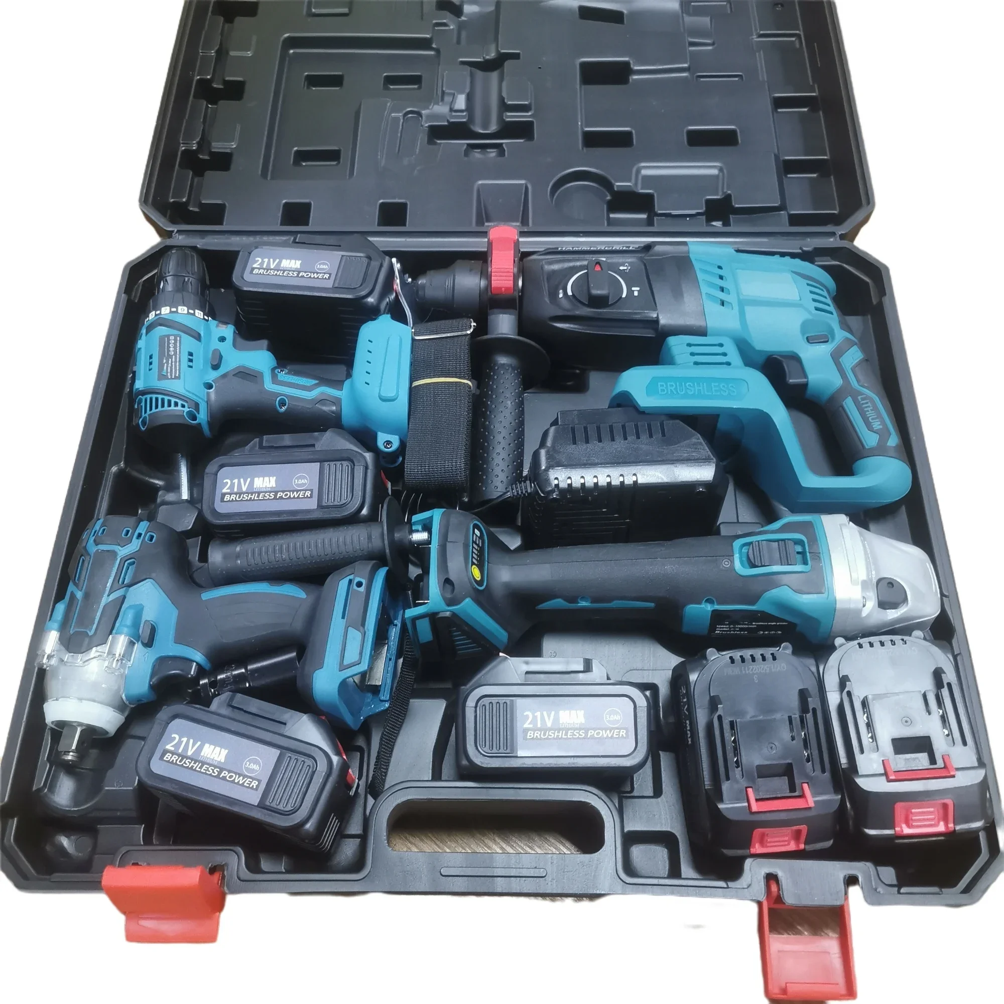 4 шт. бесщеточная электрическая дрель с литиевой батареей ударная ударный