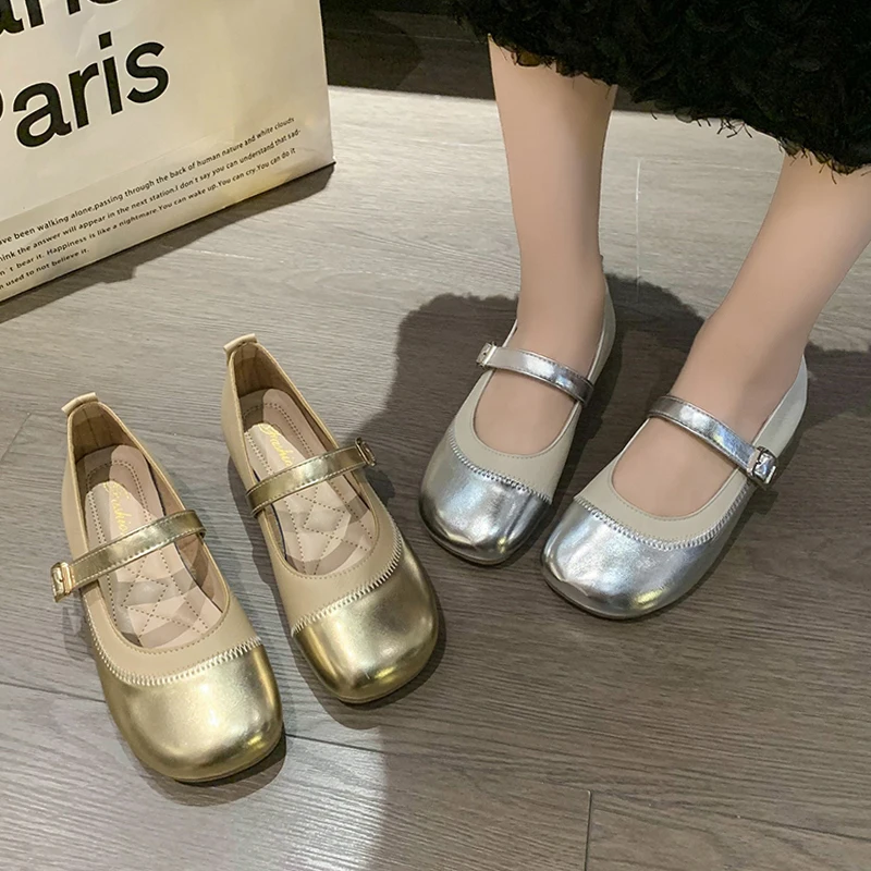 French sle Pailishi Small Coarse Fragrant Sle Sole Shoes Color Single Bean Women 242 New Silver Heel Ma 0 Zhen...