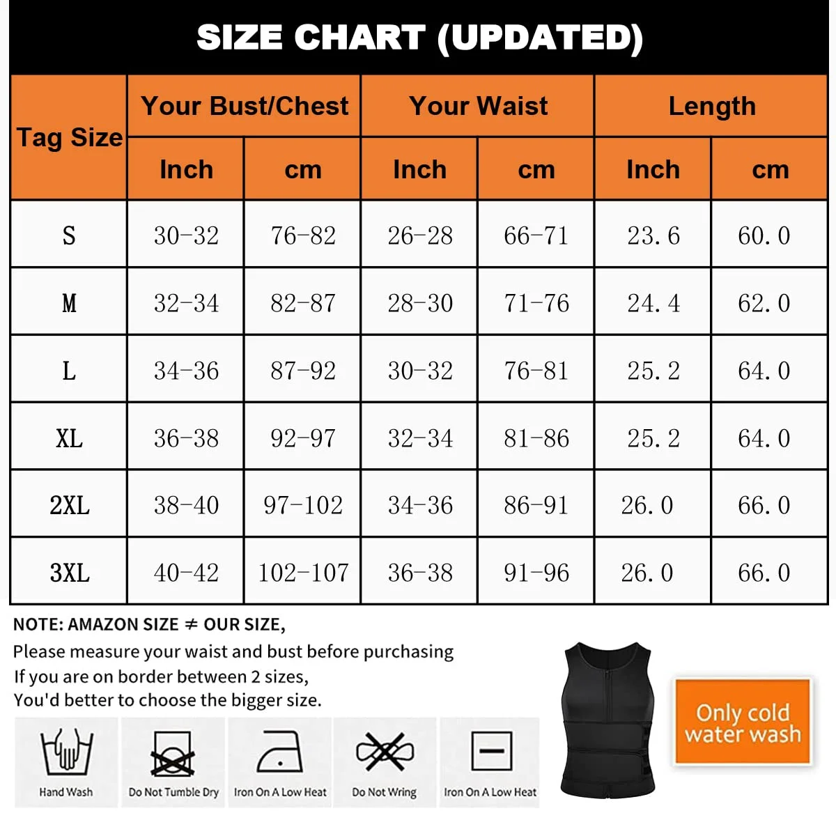 Men's Sweat Vest Neoprene Waist Trainer Tank Top Adjustable Work Out For Belly Fat Body Shaper With Double Zipper Back Support