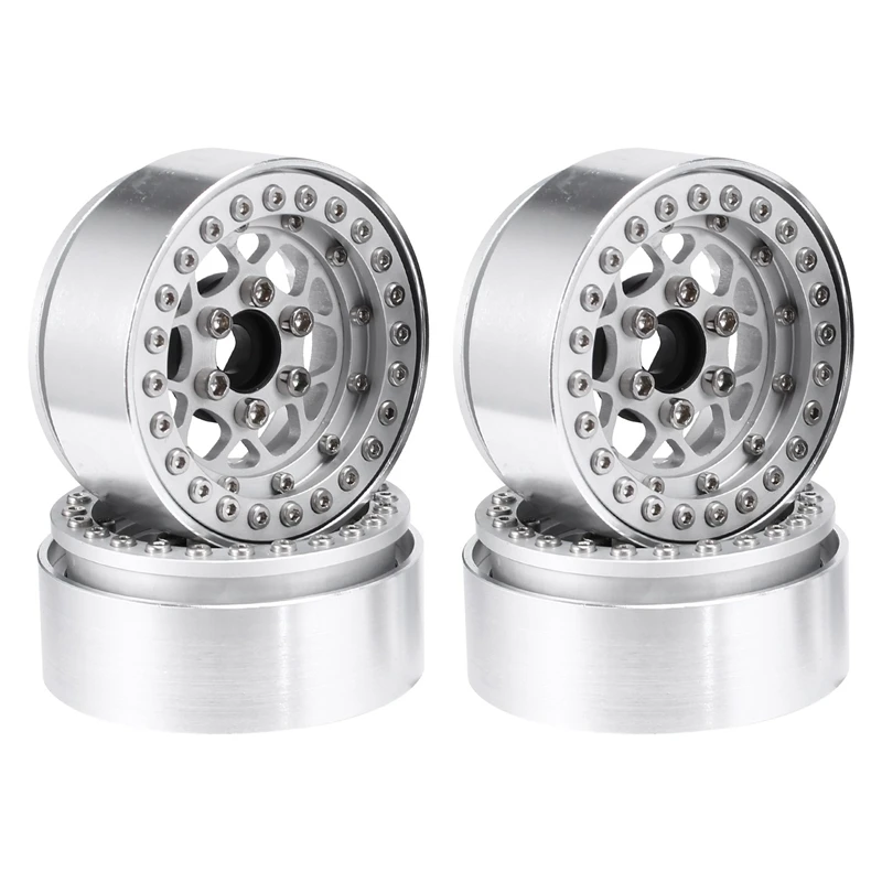 

4PCS Metal Beadlock 1.9 Wheel Hub Wheel Rim For 1/10 RC Crawler Car Axial SCX10 90046 AXI03007 Traxxas TRX4 RC4WD D90