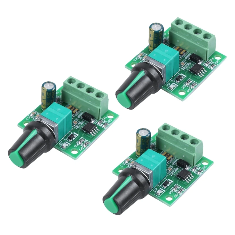 

3X 1.8V 3V 5V 6V 7.2V 12V 2A 30W DC Motor Speed Controller (PWM) 1803BK Adjustable Driver Switch