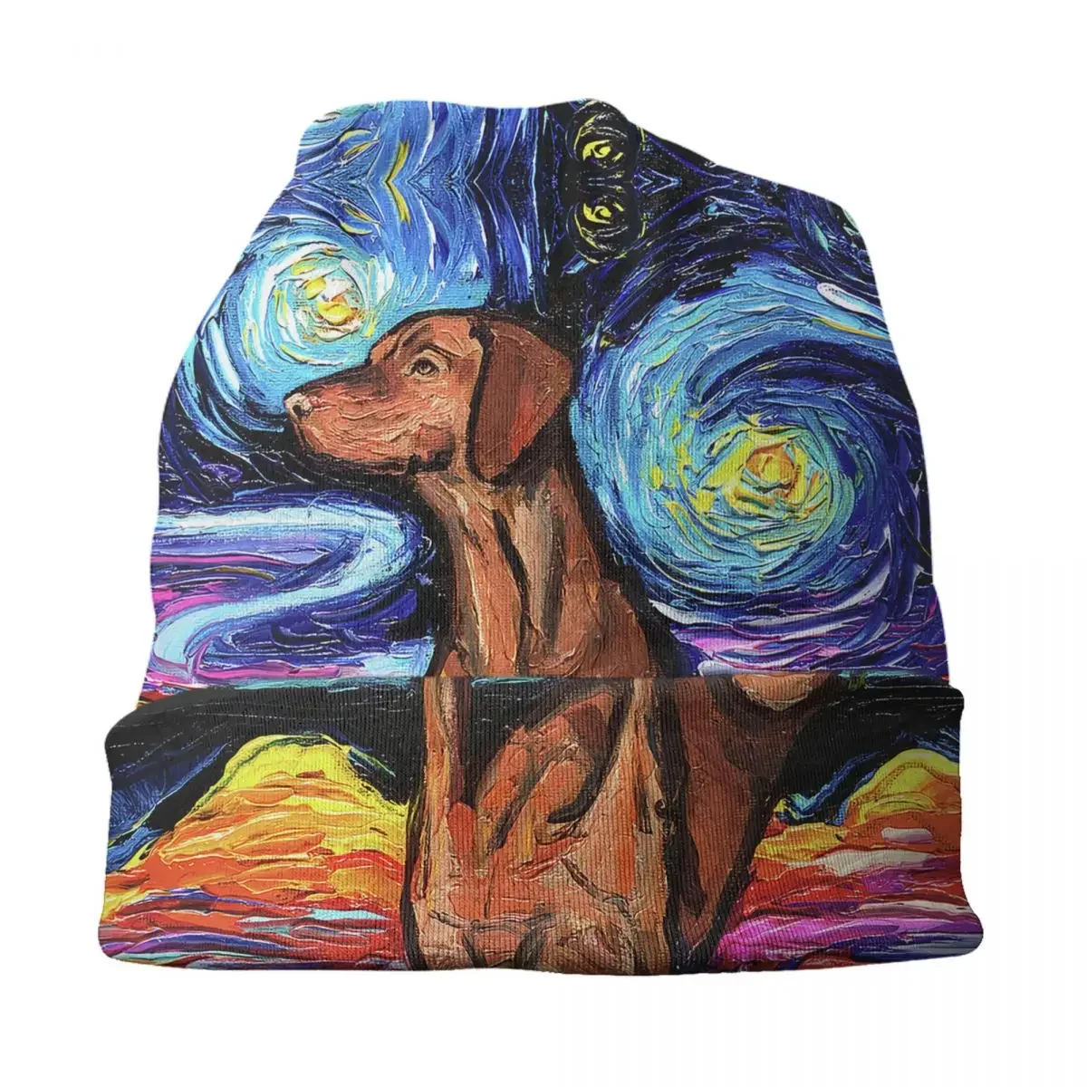 Vizsla шапочка с изображением звездной ночи шапки уличная вязка для женщин и мужчин
