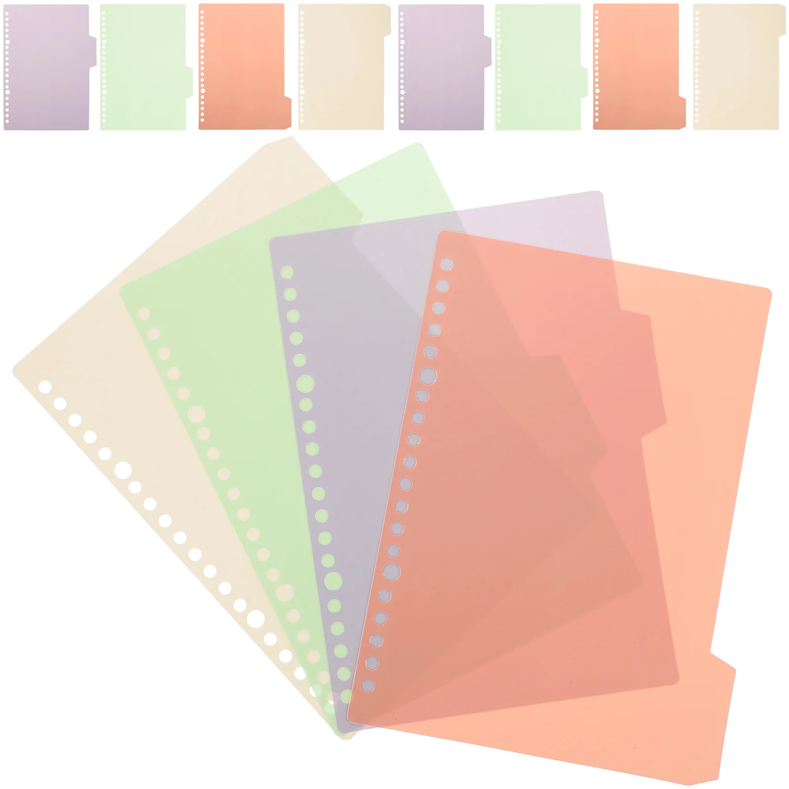 

Detachable Notebook Dividers Index Tab Colored Binder Clips Classification Tabs
