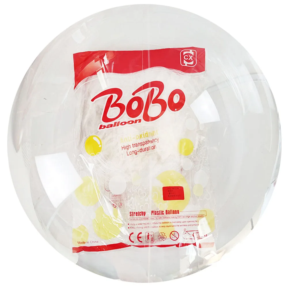 

100 Pack Bobo Balloons Large Transparent PVC Bubble Balloons for Birthday Party Bridal Shower Christmas Party LED Decorations